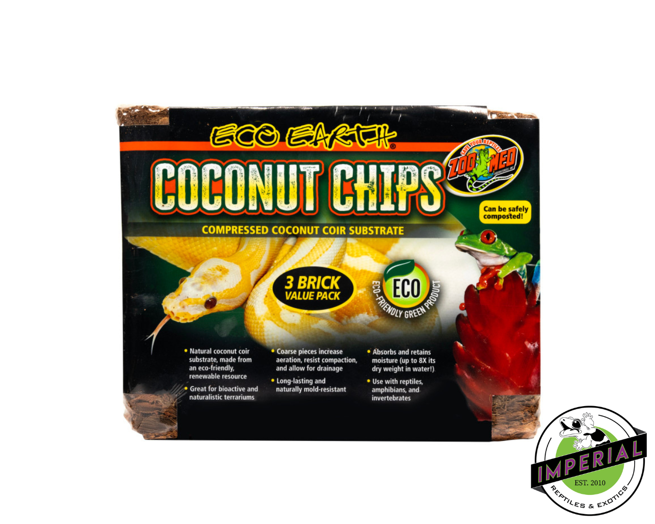 Zoo Med Eco Earth Coconut Chips for sale, buy reptile supplies online, supplies for sale, reptiles for sale, buy animals online